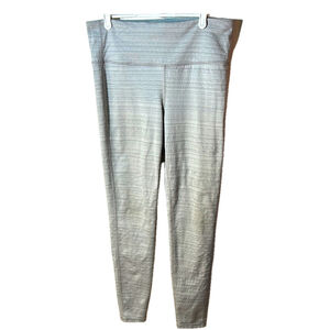 Athleta High Rise Leggings Gray Jacquard Chaturanga Size large